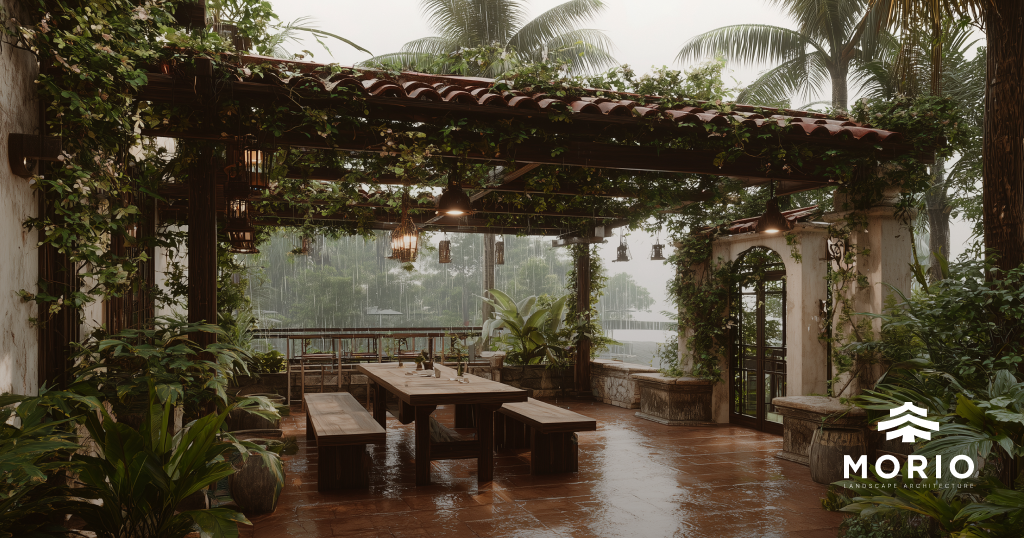 Pergola và mái che cho sân vườn 