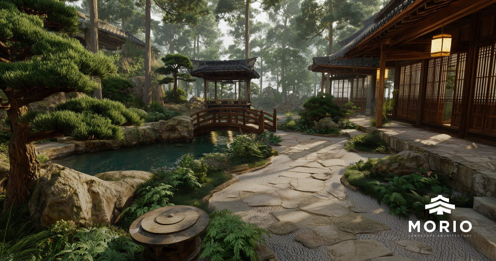 Sân vườn phong cách Á Đông 