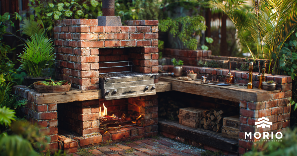 Khu Vực BBQ Từ Gạch Cũ 